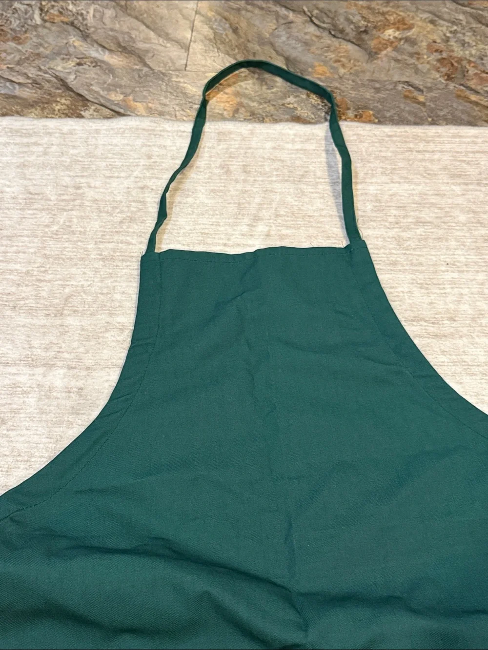 Unbranded Dark Green Kitchen Apron with Front Pockets